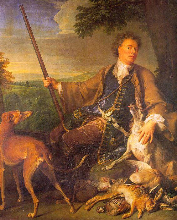 Francois Desportes Self Portrait in Hunting Dress oil painting picture